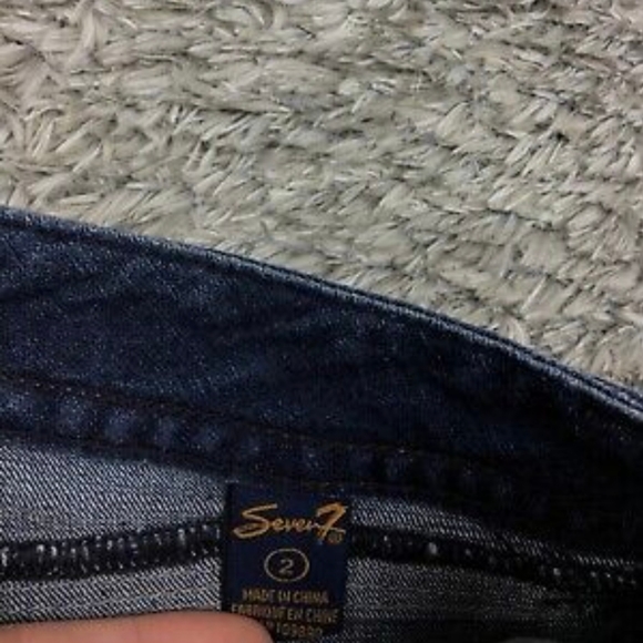 Seven7 Dojo Capri Jeans Womens Size 2 Blue Denim Dark Wash Stretch - Picture 10 of 11